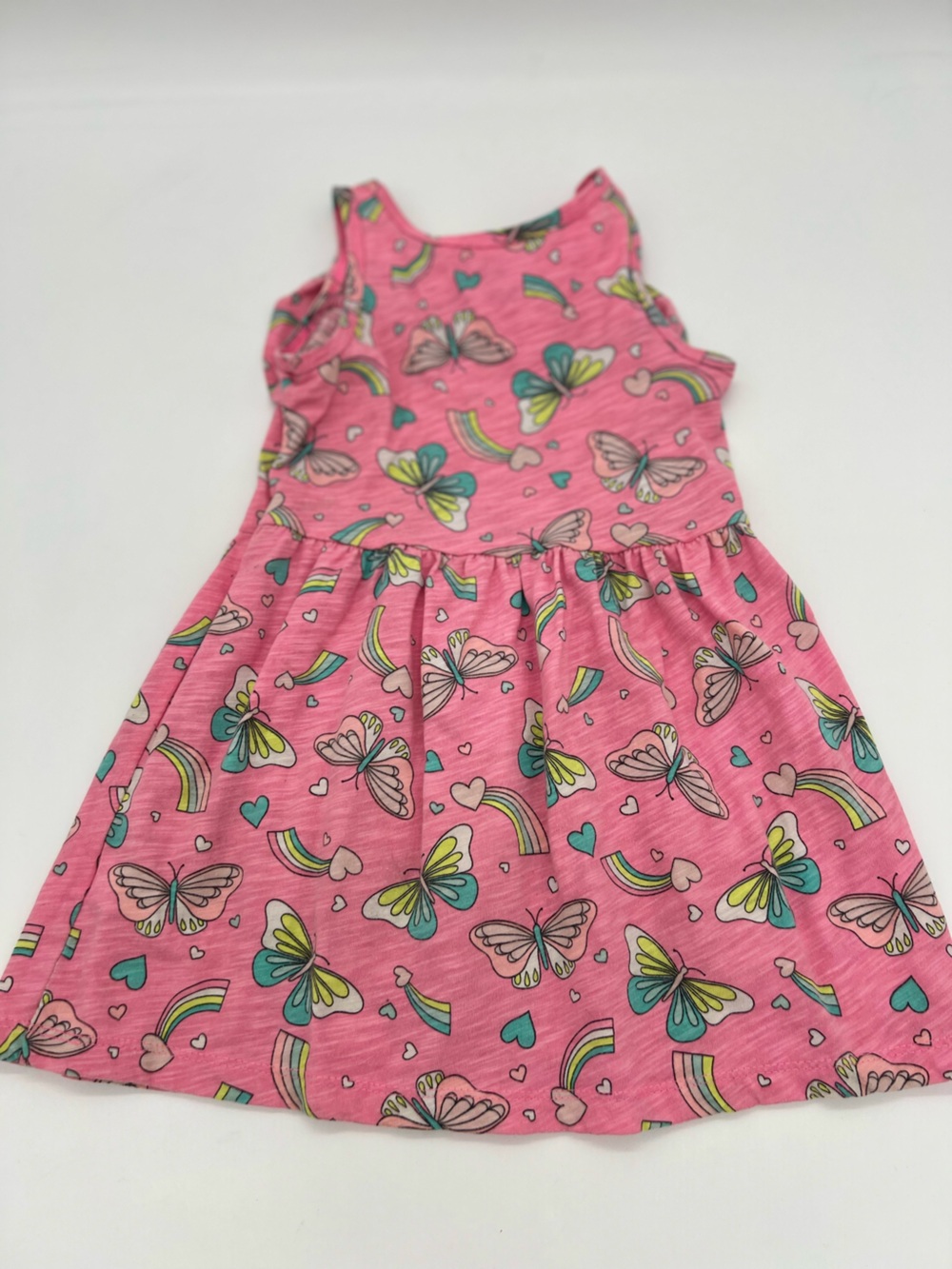 Carter’s Girls Pink Cotton Butterfly Dress 2T - Picture 4 of 5